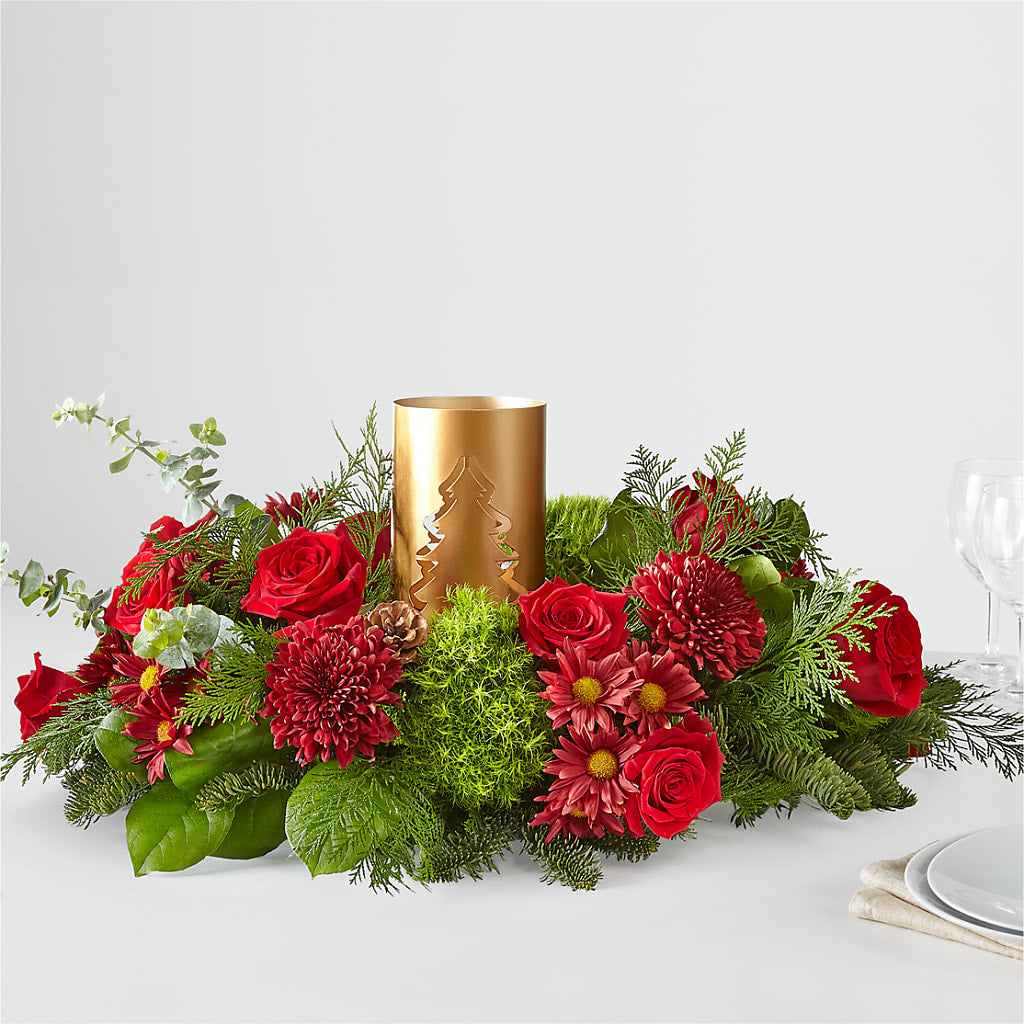 Toast the Season Centerpiece – The Happy Florist, Sanford FL