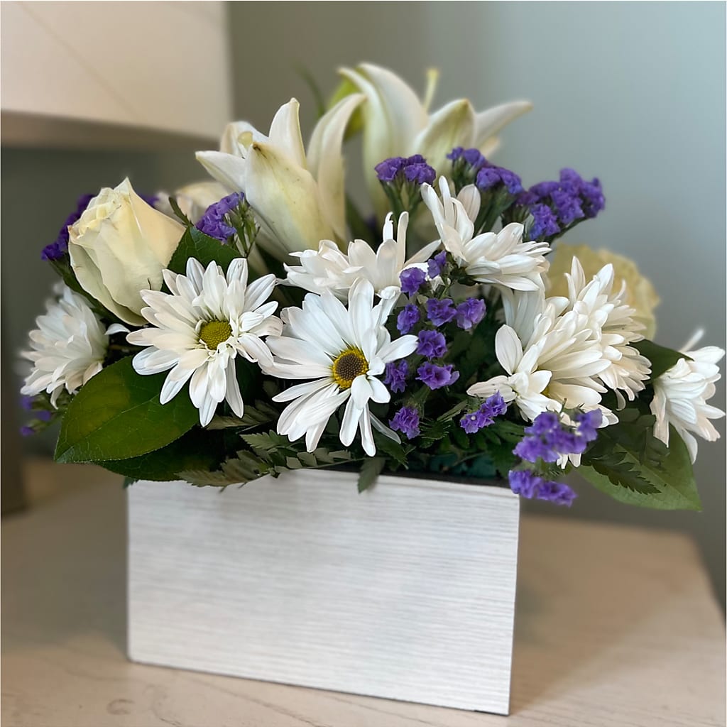 Beyond Blue Box Bouquet – The Happy Florist, Sanford FL