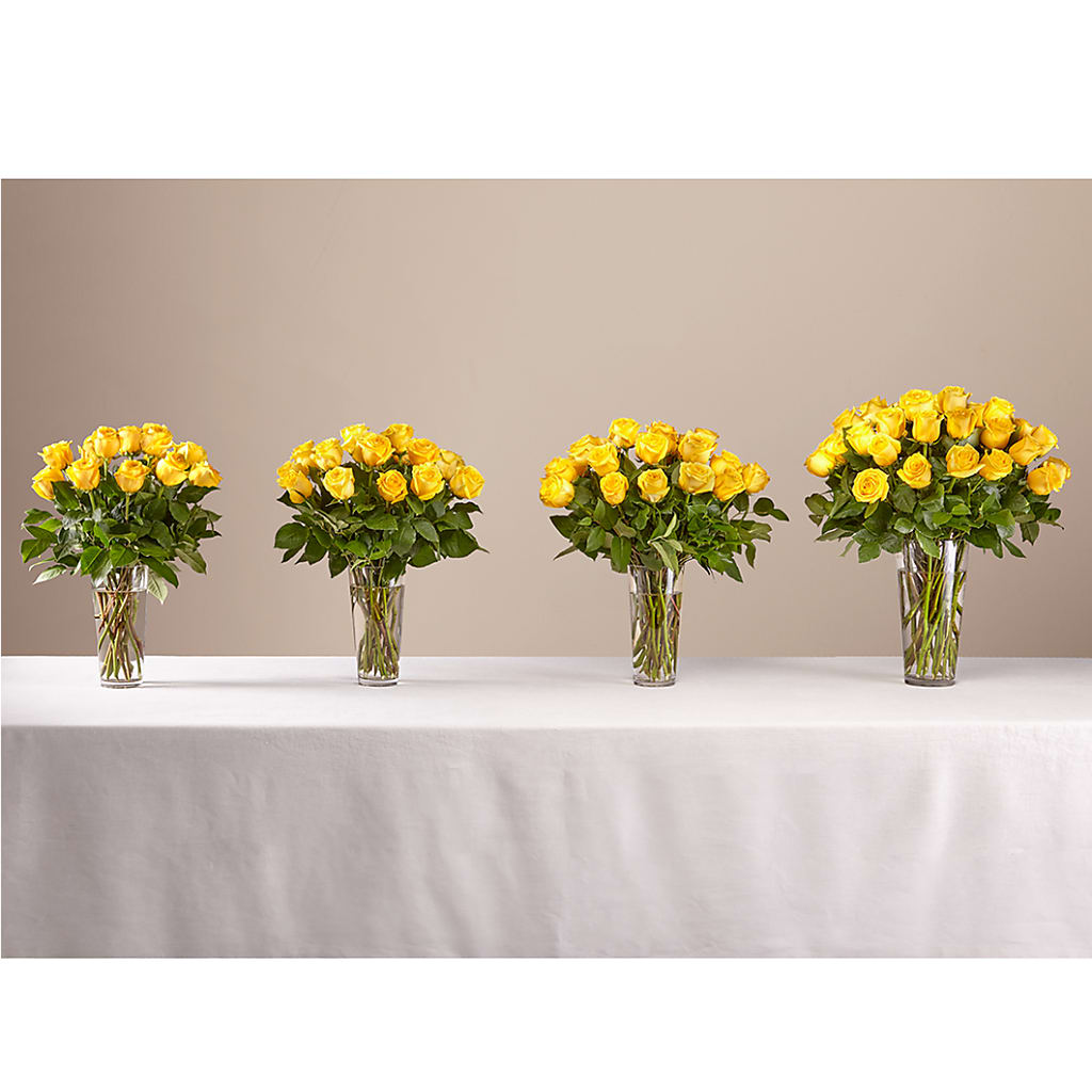 Long Stem Yellow Rose Bouquet – The Happy Florist, Sanford FL