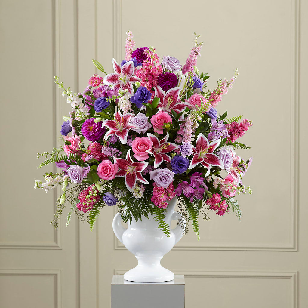 Peaceful Tribute Arrangement – The Happy Florist, Sanford FL