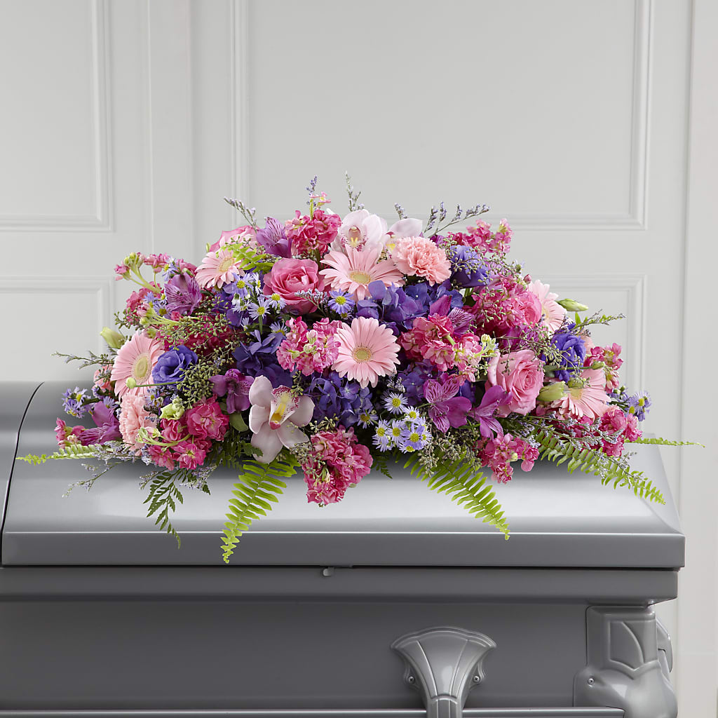 Glorious Garden Casket Spray – The Happy Florist, Sanford FL