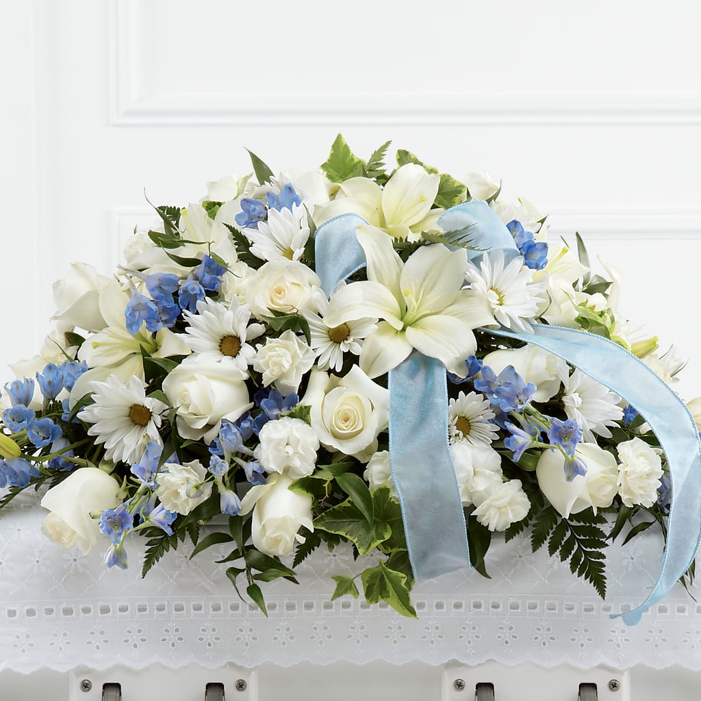 Tender Treasure Casket Spray – The Happy Florist, Sanford FL