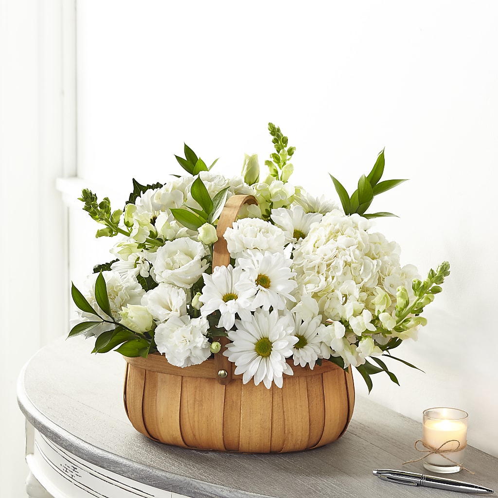 Pure Ivory Basket – The Happy Florist, Sanford FL