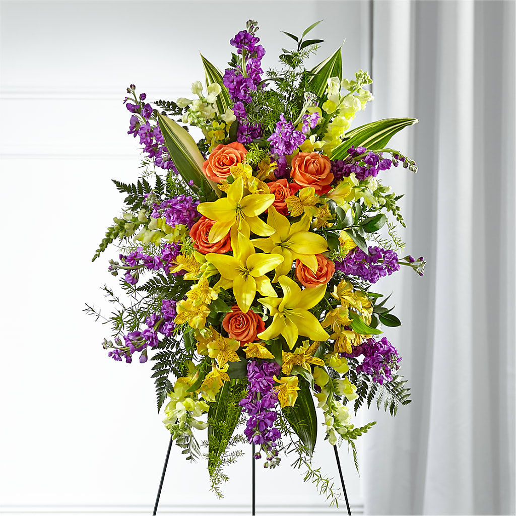 Thoughtful Prayers Standing Spray – The Happy Florist, Sanford FL