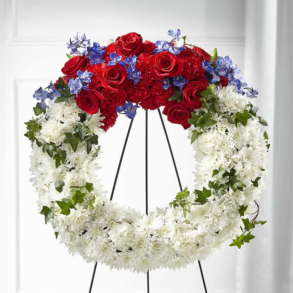 Patriotic Passion Wreath – The Happy Florist, Sanford FL