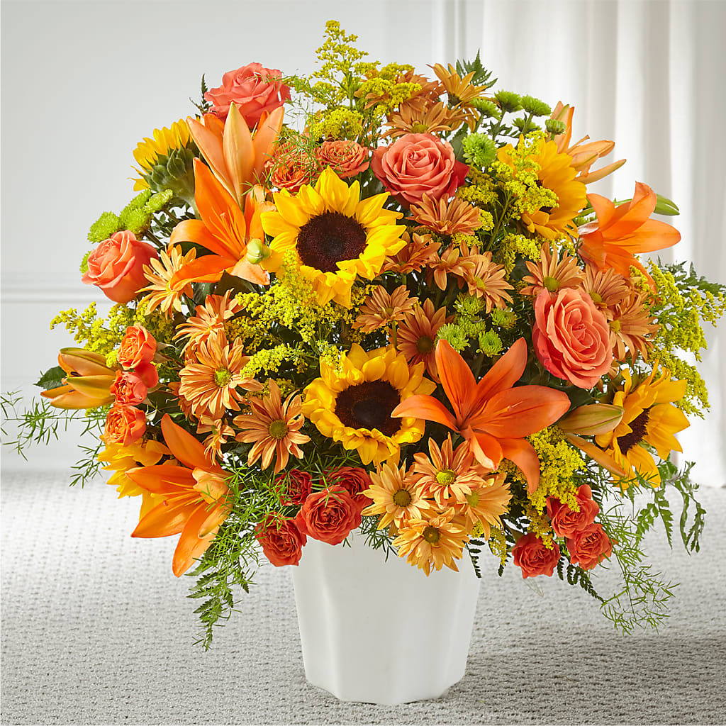 Harvest Thoughts Floor Basket – The Happy Florist, Sanford FL