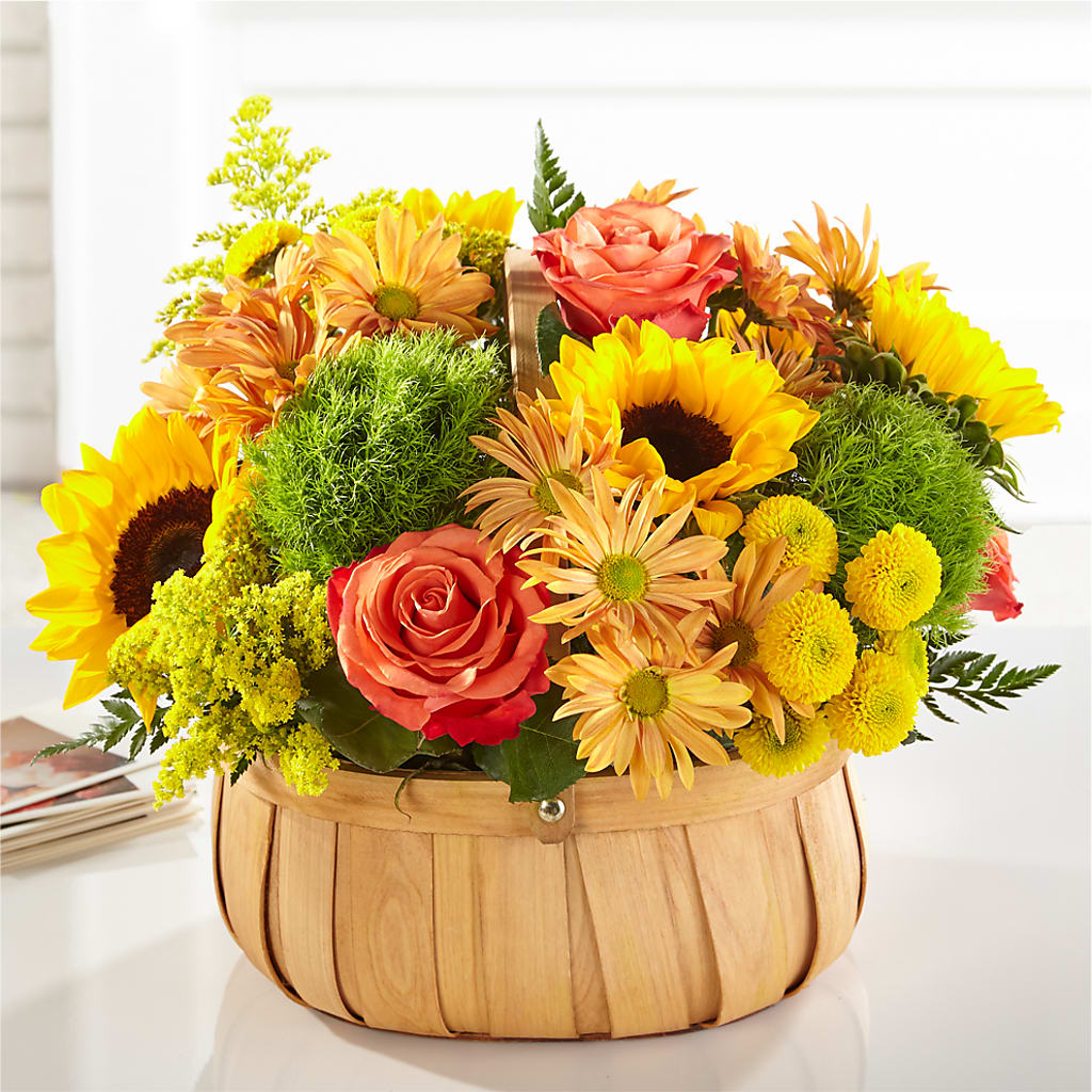 Harvest Sunflower Basket – The Happy Florist, Sanford FL