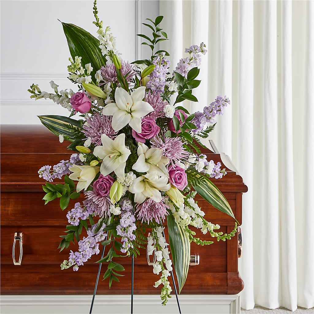 Grateful Hearts Standing Spray – The Happy Florist, Sanford FL