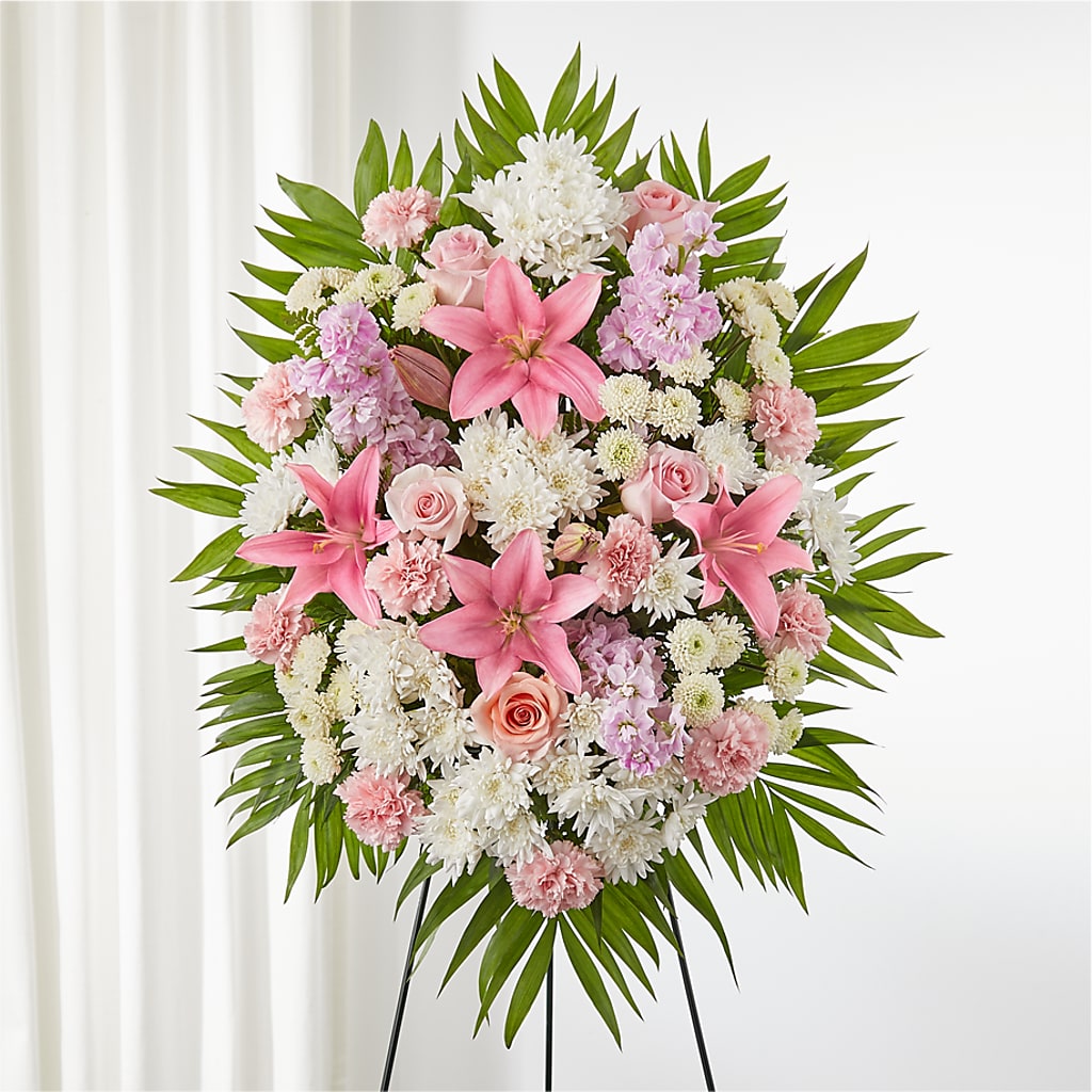 Offering Solace Standing Spray – The Happy Florist, Sanford FL