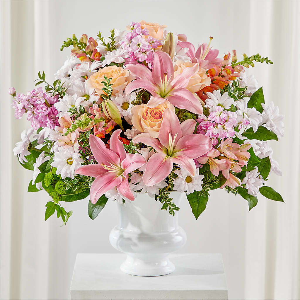 Heartfelt Gesture Urn Arrangement – The Happy Florist, Sanford FL