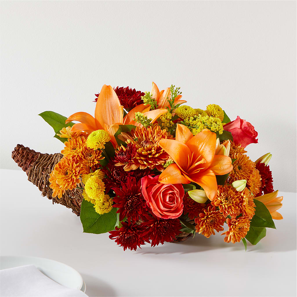 Bouquet of Blessings Cornucopia – The Happy Florist, Sanford FL