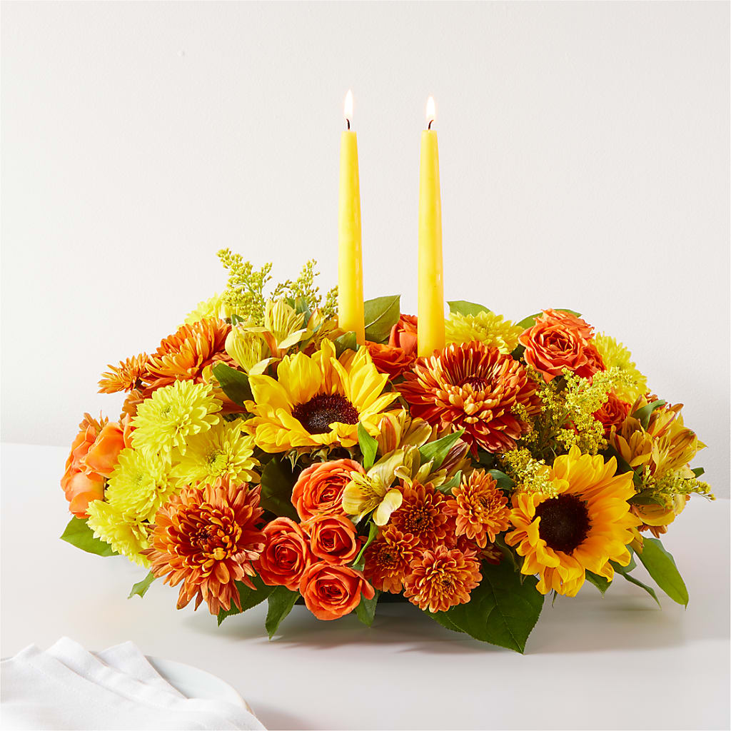 Autumn Harmony Centerpiece – The Happy Florist, Sanford FL