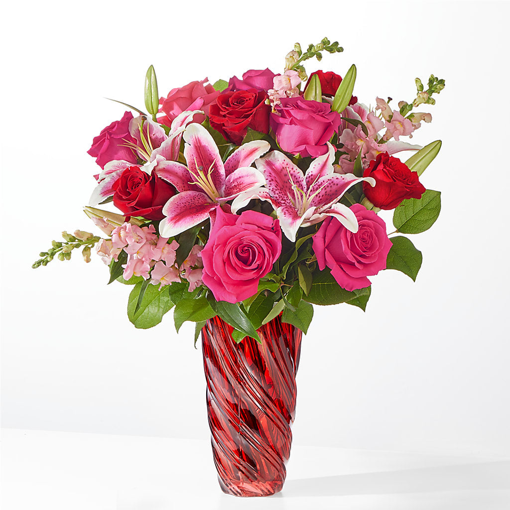 Always You Bouquet with Luxe Swirl Vase – The Happy Florist, Sanford FL