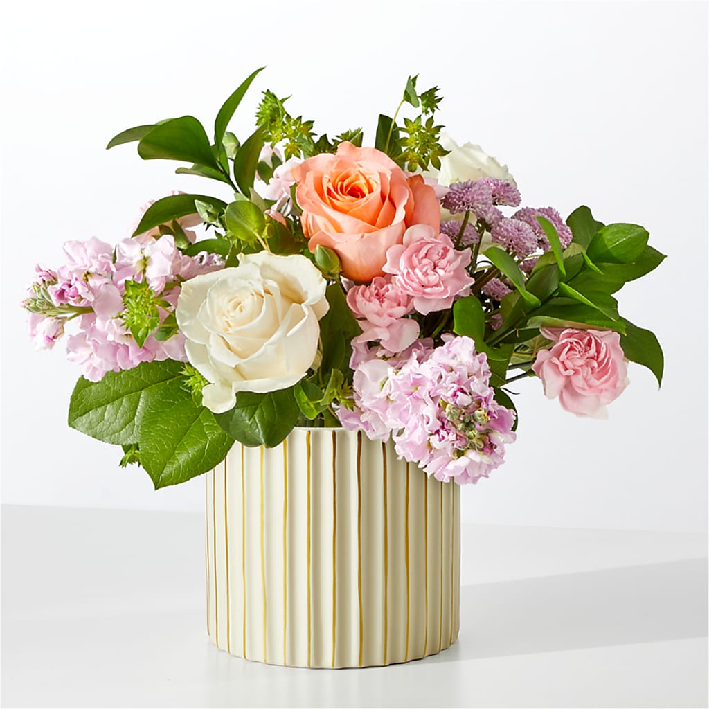 French Market Bouquet with Ivory Vase – The Happy Florist, Sanford FL