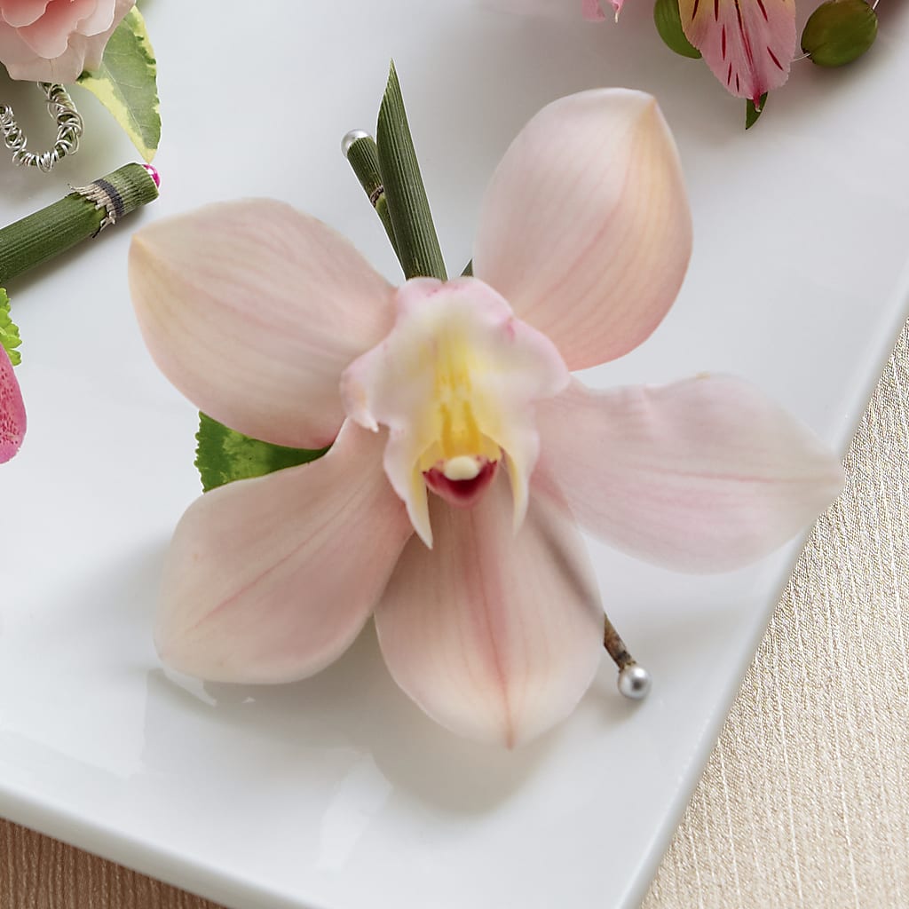 Pink Cymbidium Boutonniere – The Happy Florist, Sanford FL