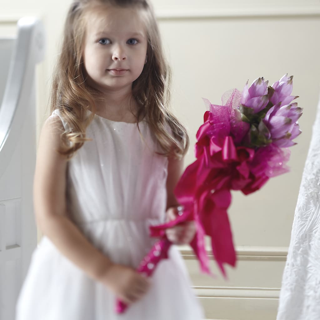 Sparkle Pink Flower Girl Bouquet – The Happy Florist, Sanford FL