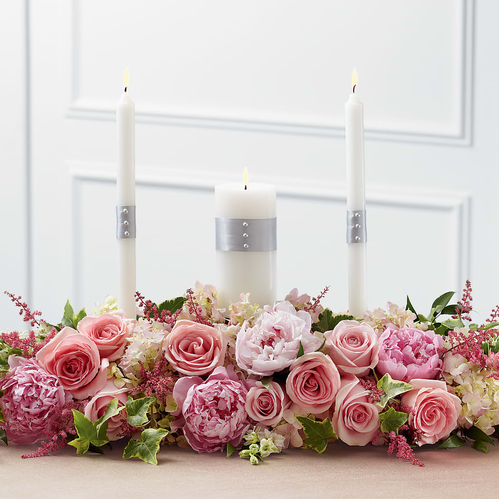Worldwide Romance Unity Candle Arrangement – The Happy Florist, Sanford FL