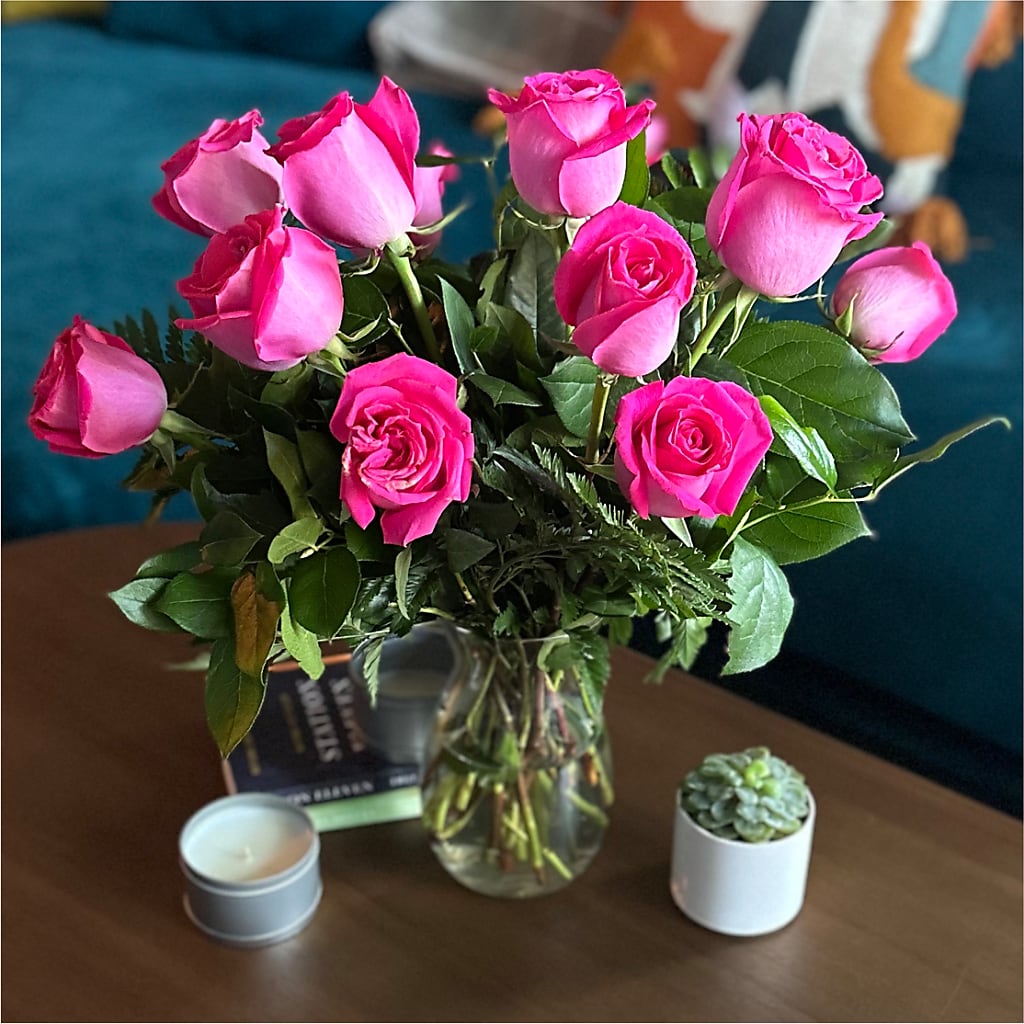 Long Stem Pink Rose Bouquet –  The Happy Florist, Sanford FL