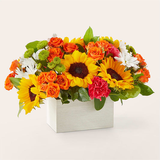 Sun-drenched Blooms Box Bouquet –  The Happy Florist, Sanford FL