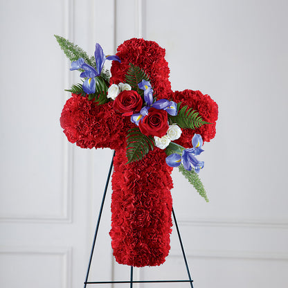 Faithful Hero Floral Cross –  The Happy Florist, Sanford FL