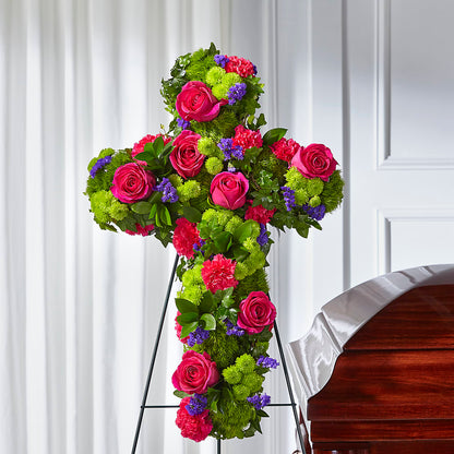 Tribute Rose Floral Cross –  The Happy Florist, Sanford FL