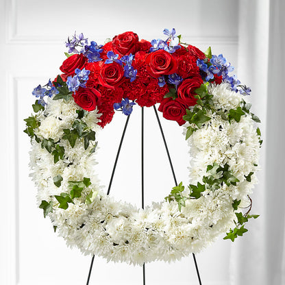Patriotic Passion Wreath –  The Happy Florist, Sanford FL
