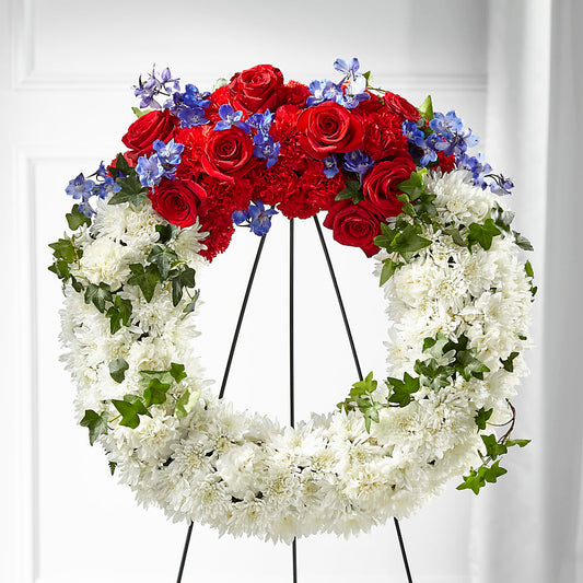Patriotic Passion Wreath –  The Happy Florist, Sanford FL