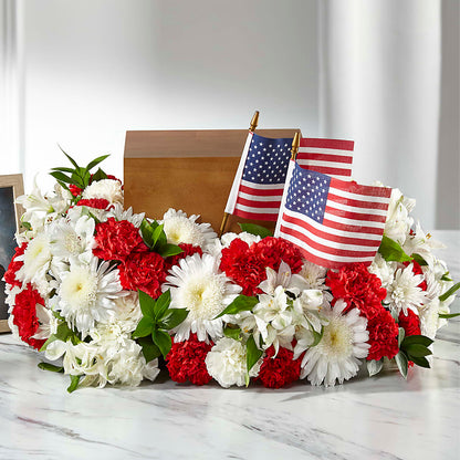 Spirit of Patriotism Cremation Adornment –  The Happy Florist, Sanford FL