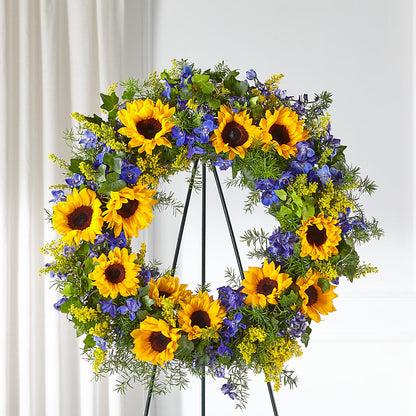 Bright Rays Wreath –  The Happy Florist, Sanford FL