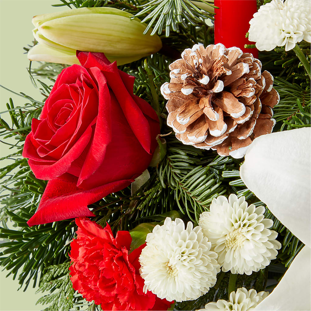 Seasonal Festivities Centerpiece –  The Happy Florist, Sanford FL