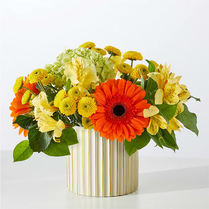 Autumn Sunshine Bouquet with Ivory Vase –  The Happy Florist, Sanford FL