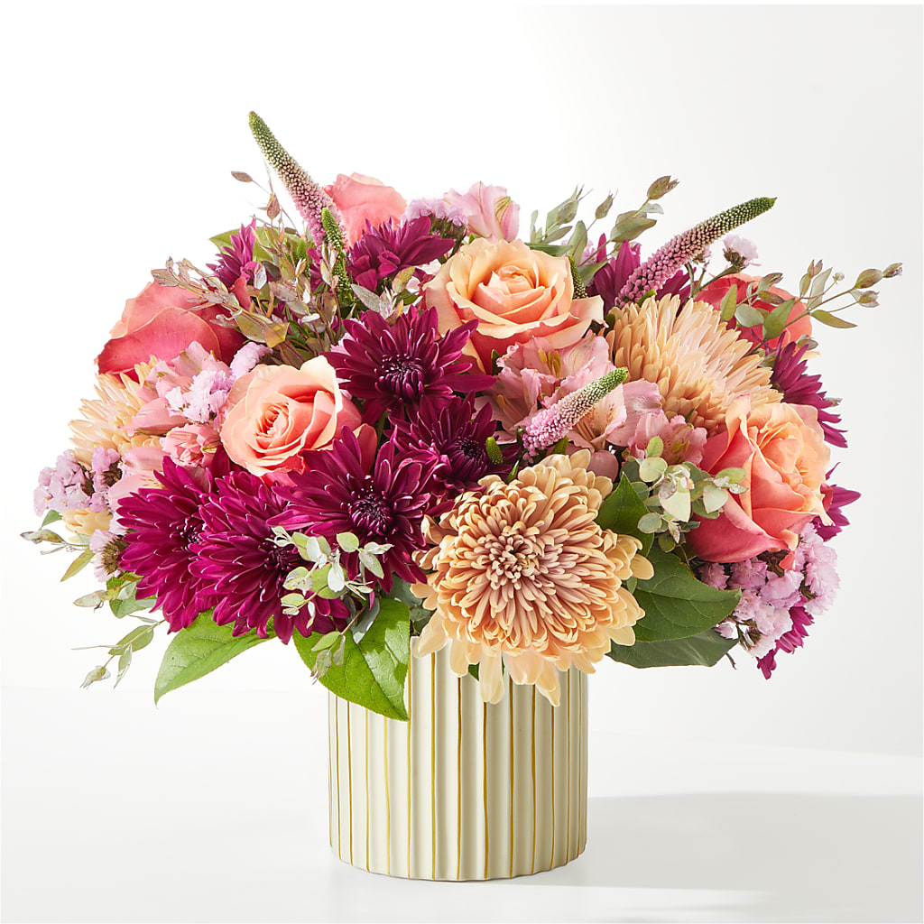 Berry Cobbler Bouquet with Ivory Vase –  The Happy Florist, Sanford FL