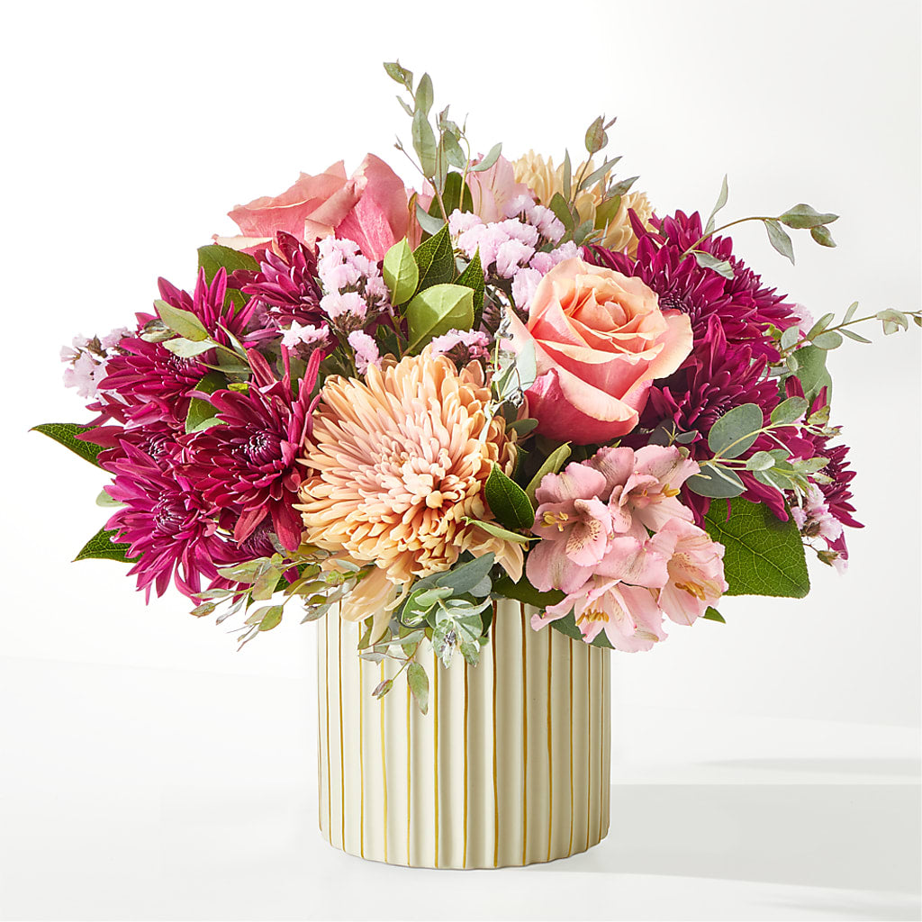 Berry Cobbler Bouquet with Ivory Vase –  The Happy Florist, Sanford FL