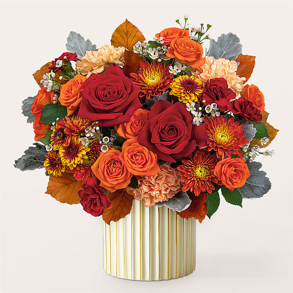 Merlot Bouquet with Ivory Vase –  The Happy Florist, Sanford FL