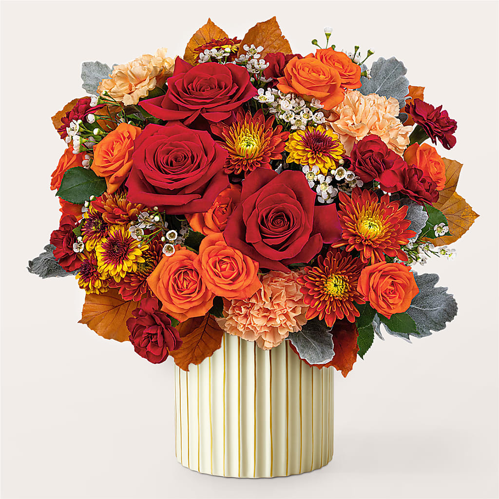 Merlot Bouquet with Ivory Vase –  The Happy Florist, Sanford FL