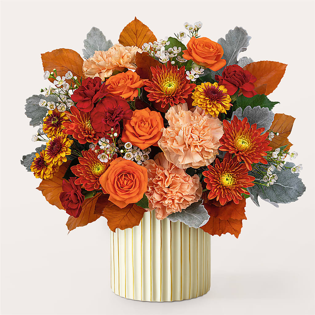 Merlot Bouquet with Ivory Vase –  The Happy Florist, Sanford FL