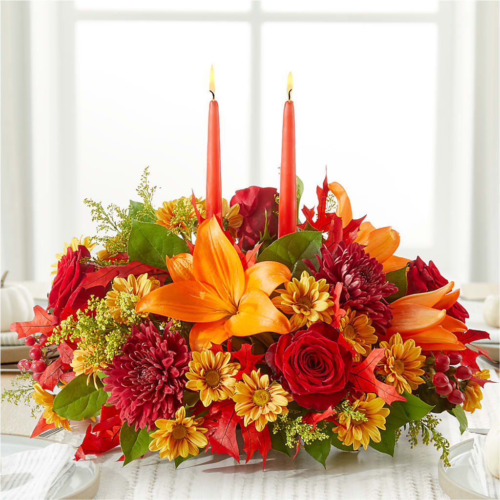 Autumn's Embrace Centerpiece –  The Happy Florist, Sanford FL