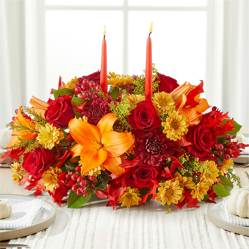 Autumn's Embrace Centerpiece –  The Happy Florist, Sanford FL