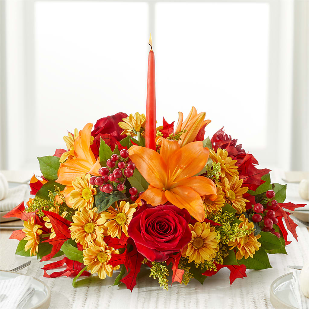Autumn's Embrace Centerpiece –  The Happy Florist, Sanford FL