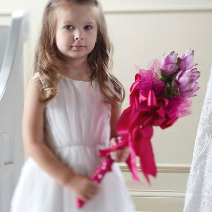 Sparkle Pink Flower Girl Bouquet –  The Happy Florist, Sanford FL